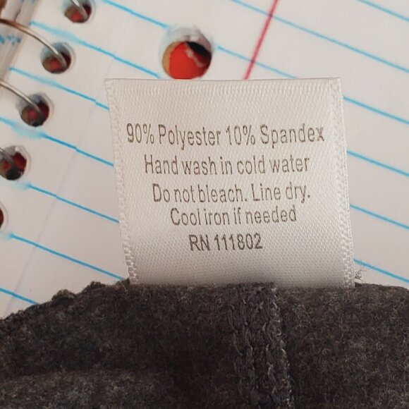 Skylee Collection Fleece-Lined Plus Size Leggings Dark Gray Stretchy & Comfy - Picture 4 of 8